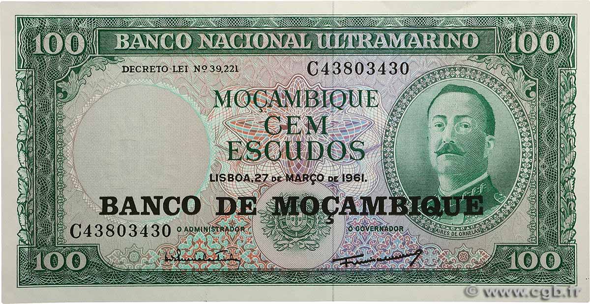 100 Escudos MOZAMBIK  1961 P.117a fST+