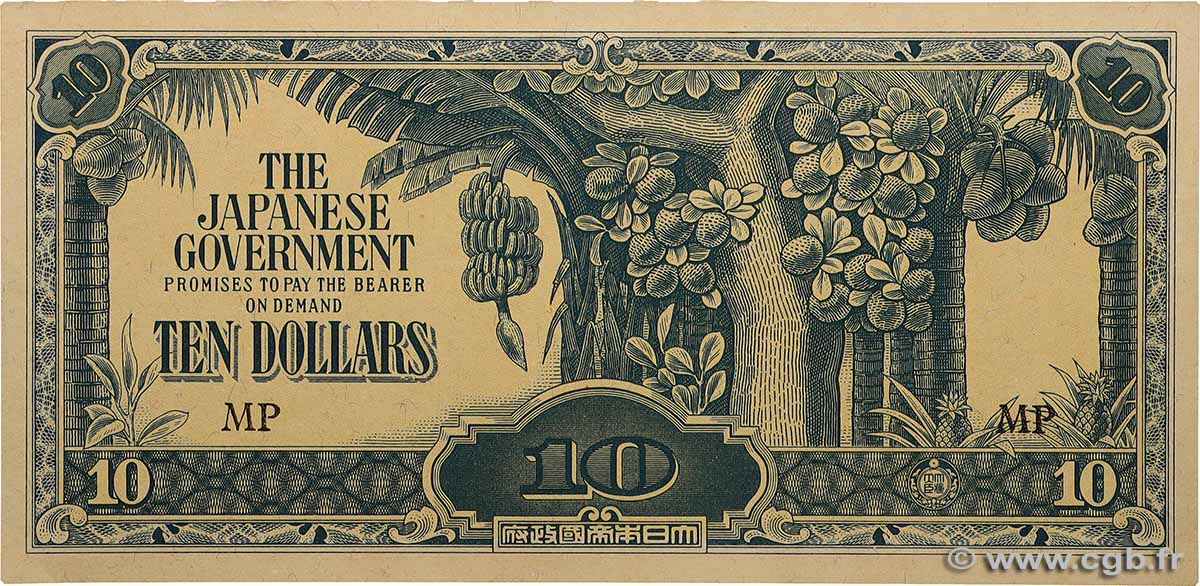 10 Dollars MALAYA  1944 P.M07c fST+