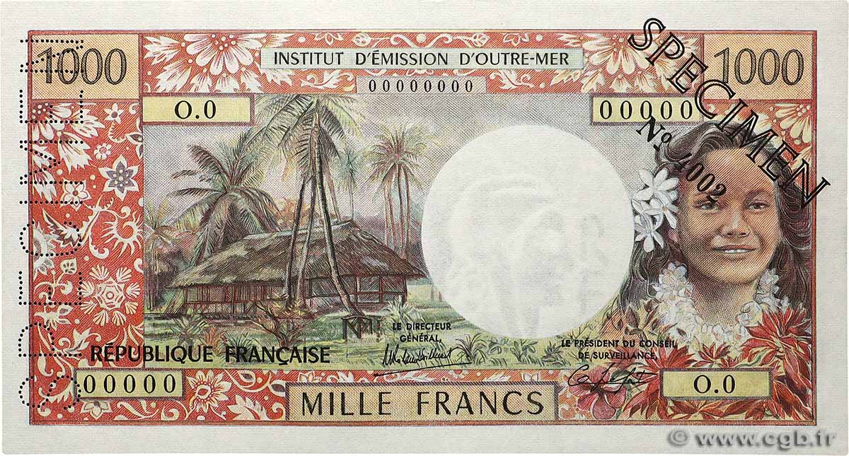 1000 Francs Spécimen TAHITI  1983 P.27cs ST