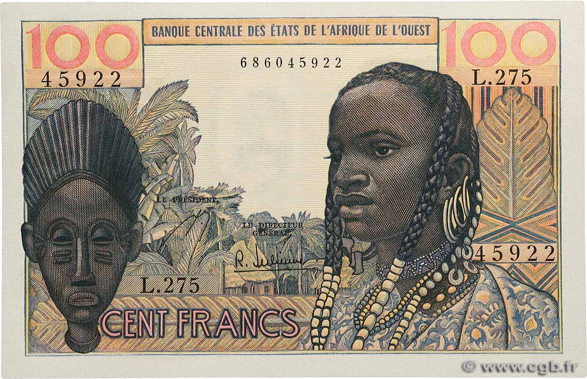 100 Francs WEST AFRIKANISCHE STAATEN  1965 P.002b fST+