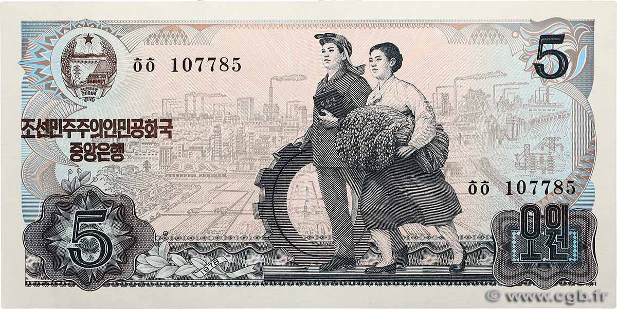 5 Won CORÉE DU NORD  1978 P.19b pr.NEUF