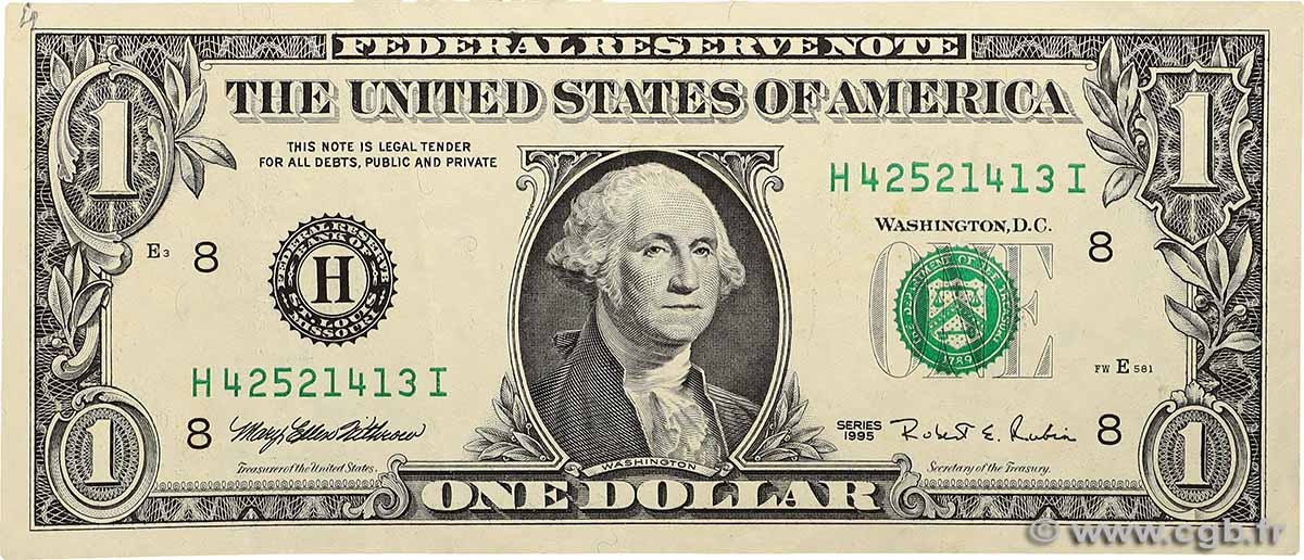 1 Dollar ÉTATS-UNIS D&nbsp;AMÉRIQUE Saint-Louis 1995 P.496a TTB+