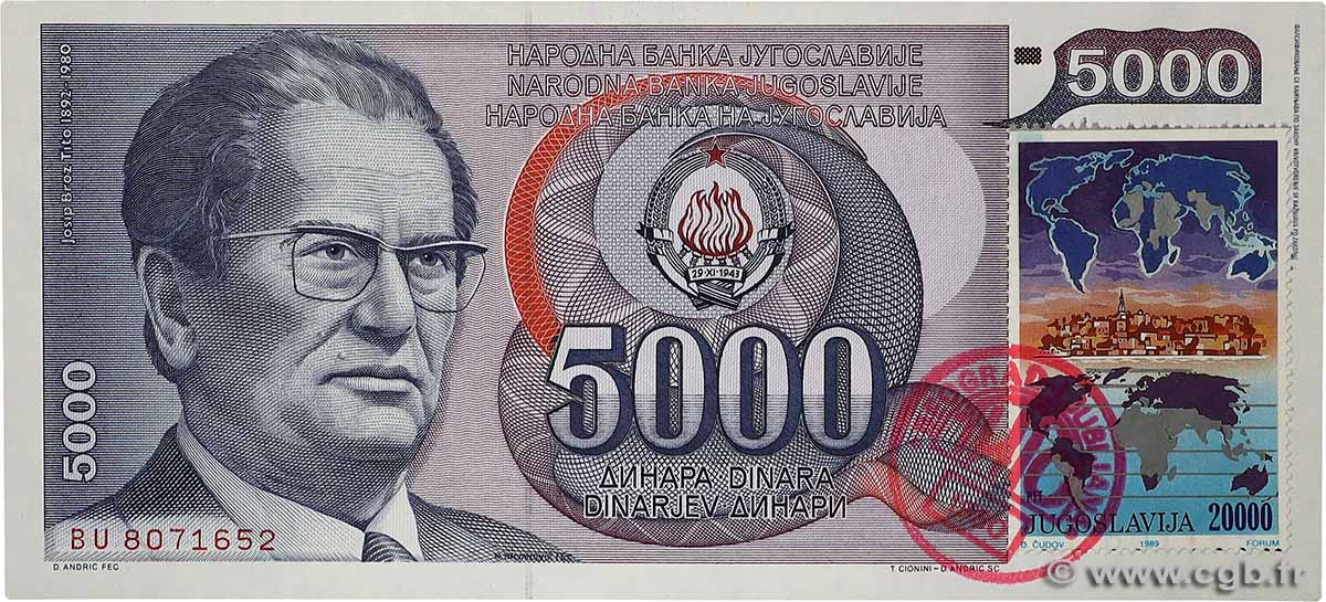 5000 Dinara YOUGOSLAVIE  1985 P.093 NEUF