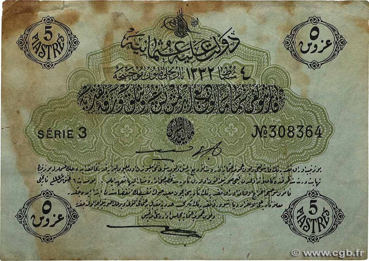 5 Piastres TURQUIE  1913 P.096 TB+