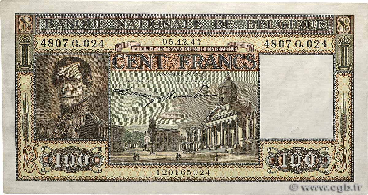100 Francs BELGIEN  1947 P.126 VZ