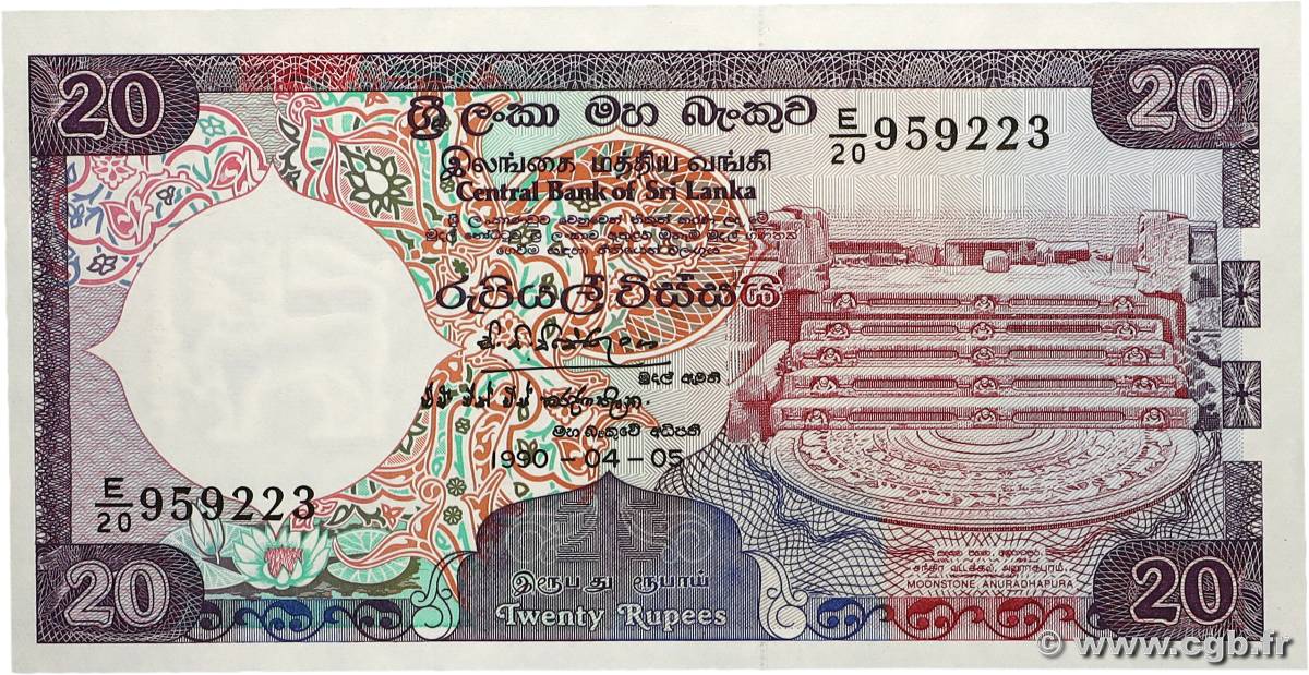 20 Rupees SRI LANKA  1990 P.097c NEUF