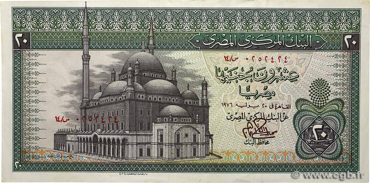 20 Pounds EGYPT  1976 P.048 VF+