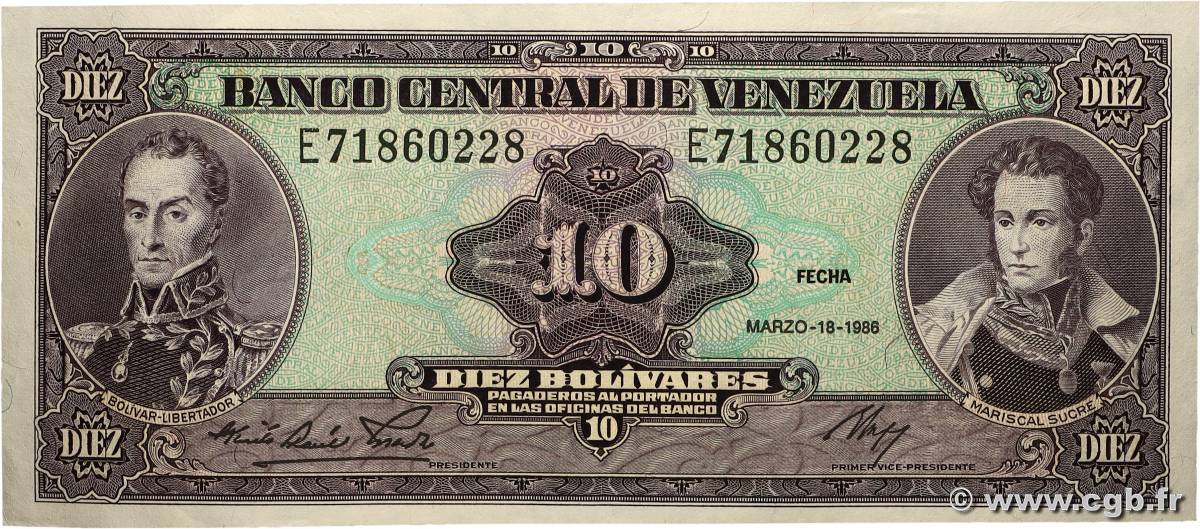 10 Bolivares VENEZUELA  1986 P.061a SUP