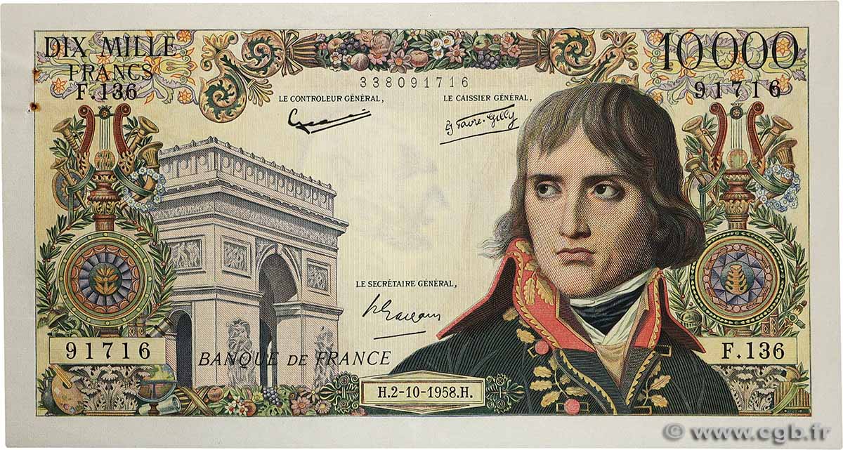 10000 Francs BONAPARTE FRANCE  1958 F.51.13 XF