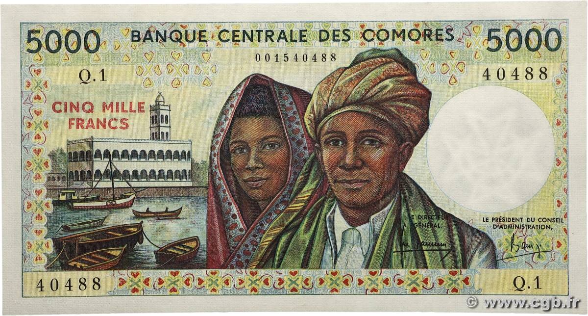 5000 Francs COMORES  1984 P.12a NEUF