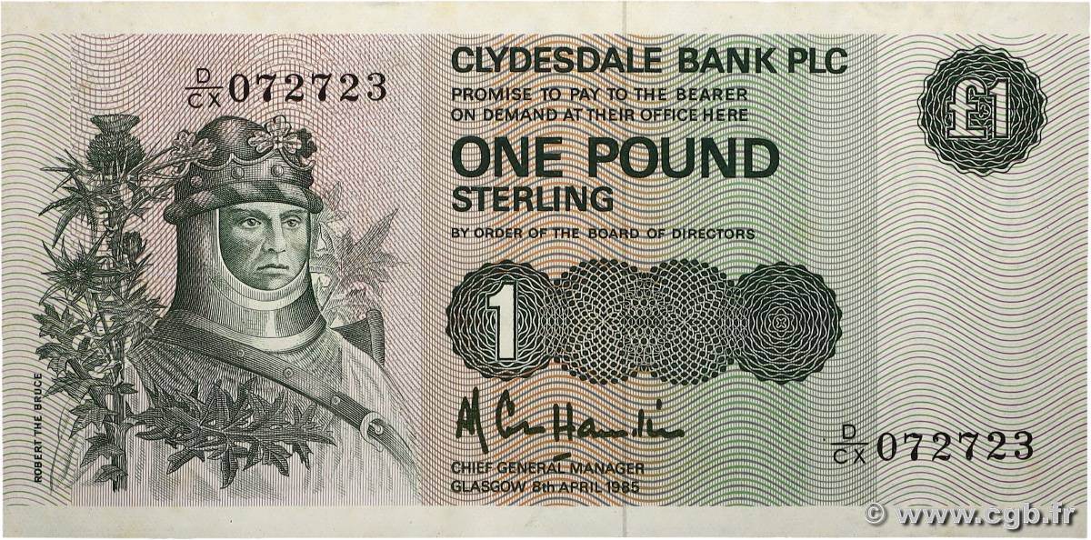 1 Pound ÉCOSSE  1985 P.211c pr.NEUF