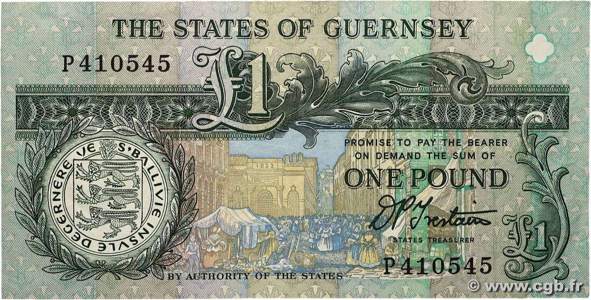 1 Pound GUERNESEY  1991 P.52b TTB