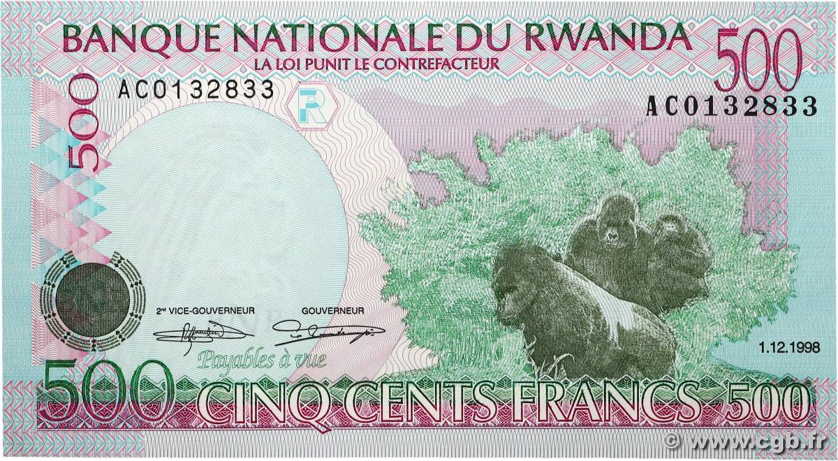 500 Francs RWANDA  1998 P.26a pr.NEUF