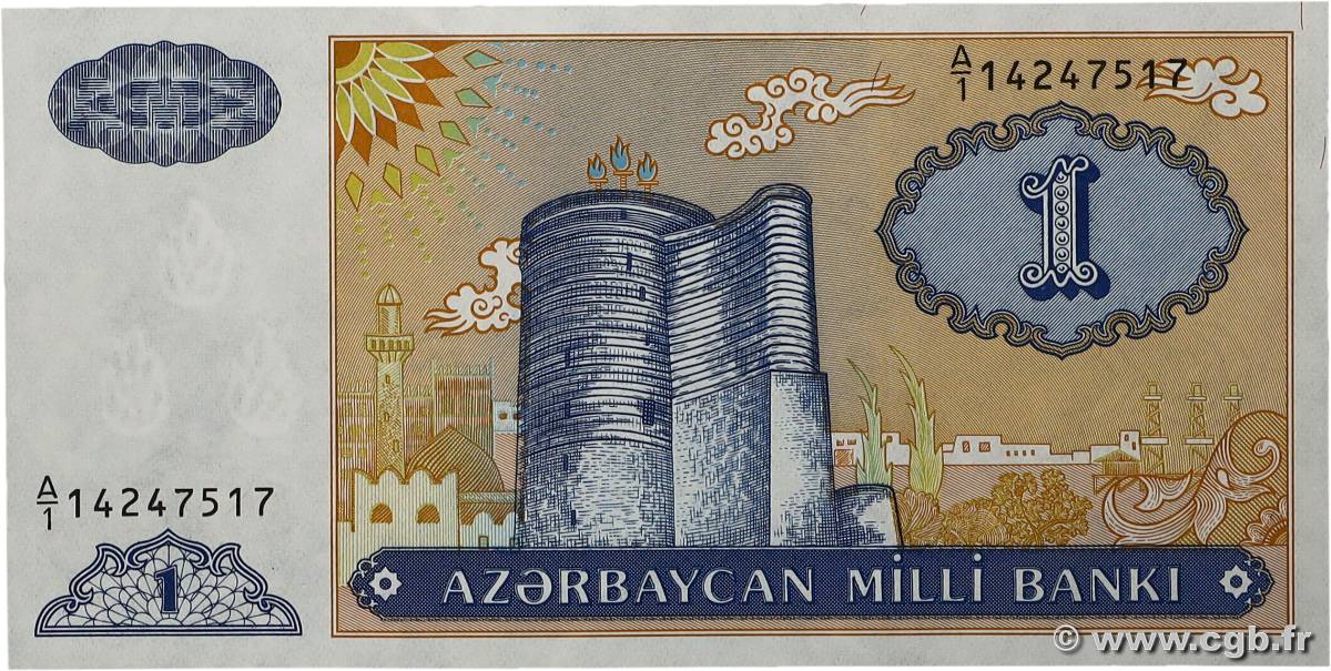 1 Manat AZERBAIDJAN  1993 P.14 SPL+