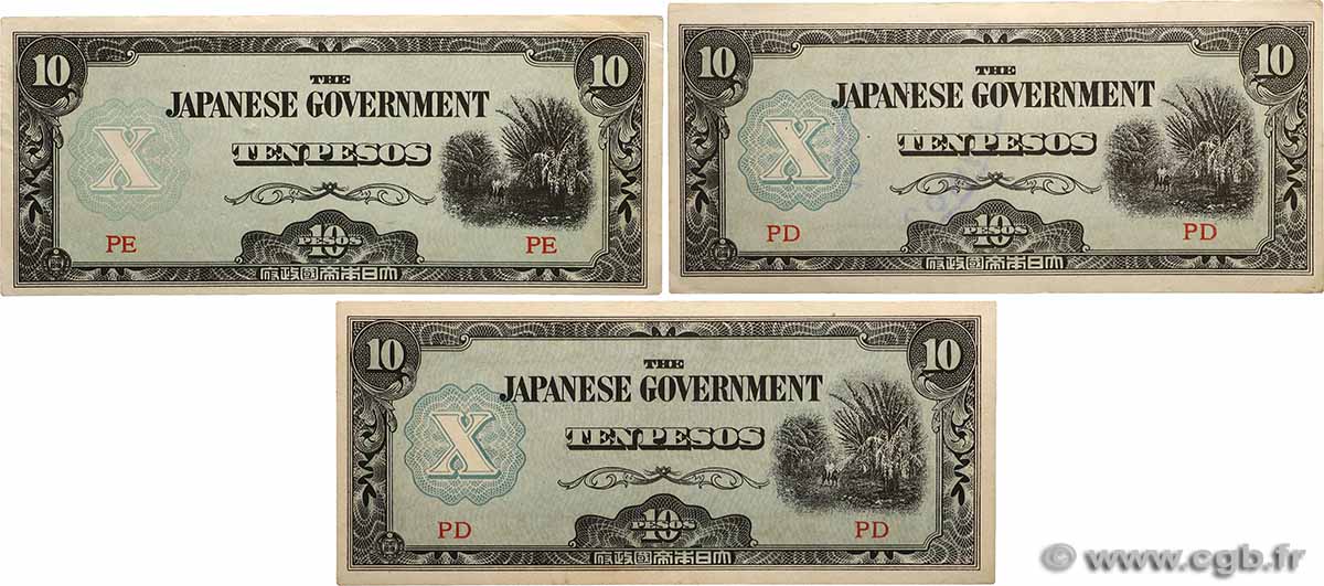 10 Pesos Lot PHILIPPINES  1942 P.108a SPL
