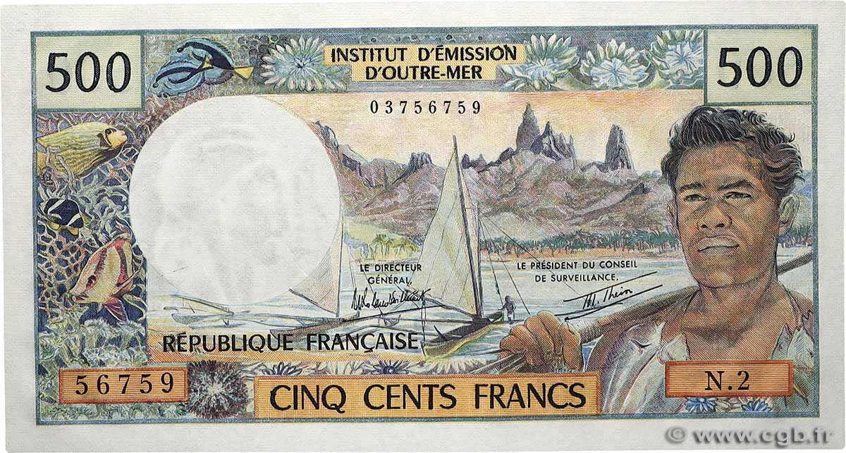 500 Francs TAHITI  1982 P.25b2 AU+