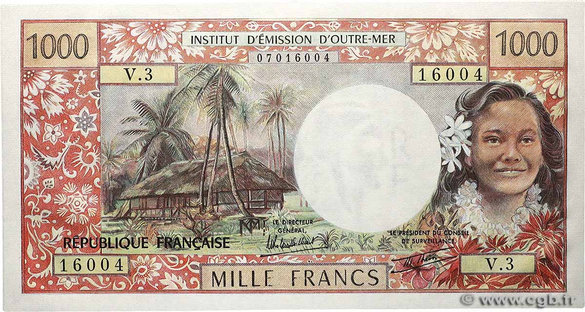 1000 Francs TAHITI  1982 P.27c (var) q.FDC