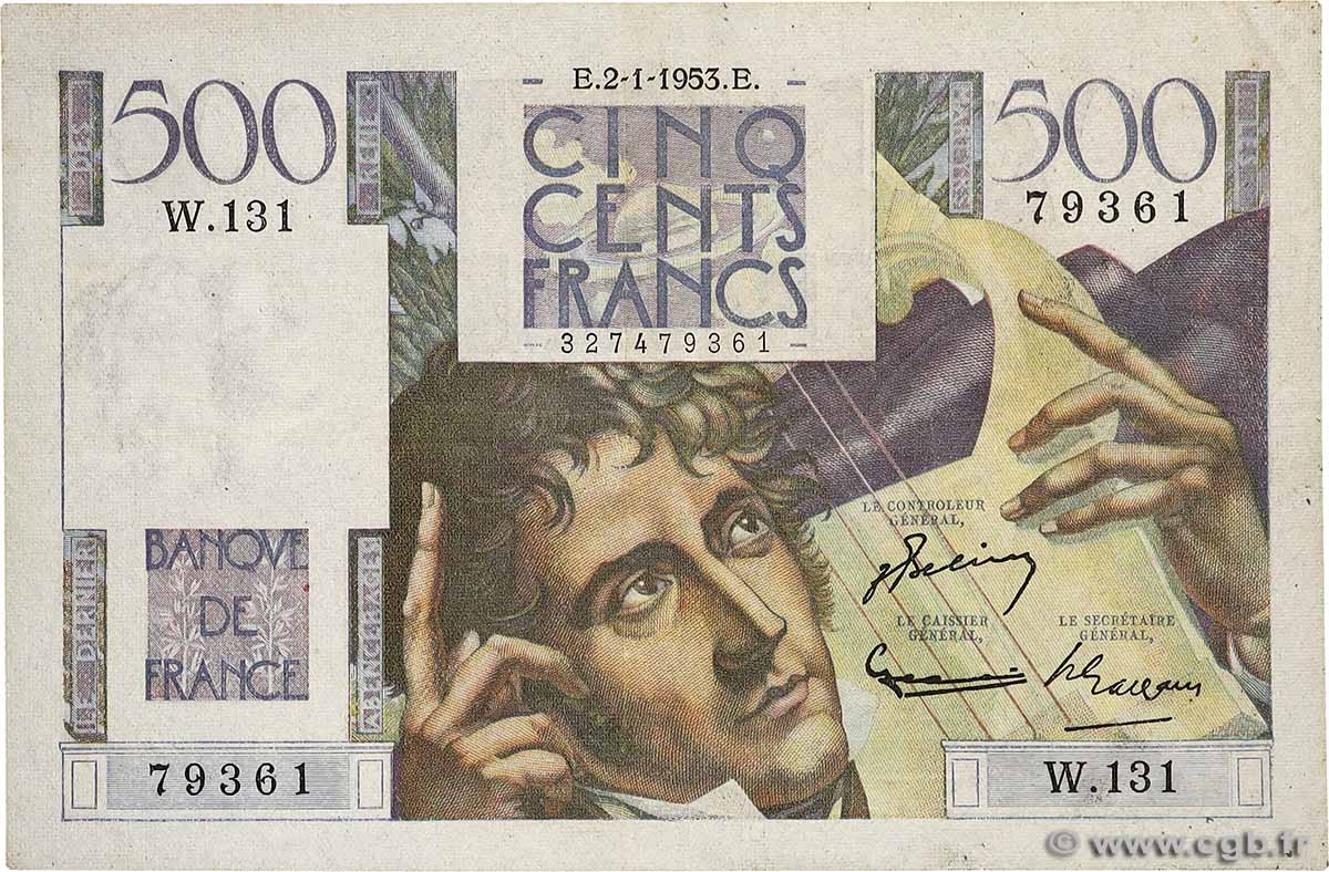 500 Francs CHATEAUBRIAND FRANCE  1953 F.34.11 F+
