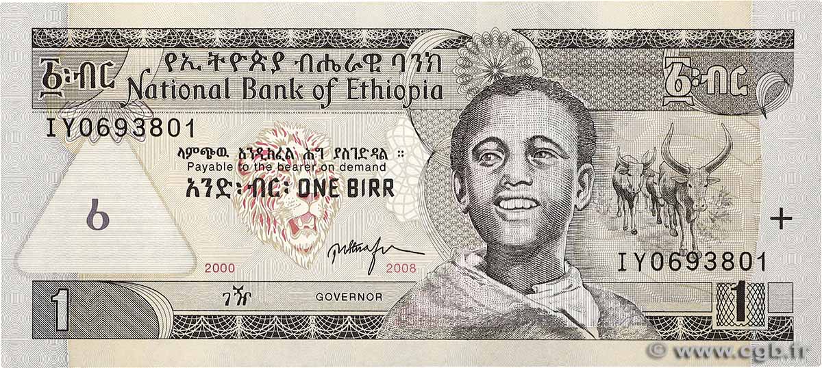 1 Birr ETHIOPIA  2008 P.46e UNC