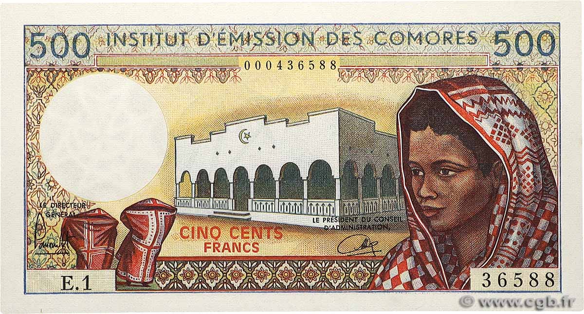 500 Francs COMOROS  1976 P.07a1 UNC