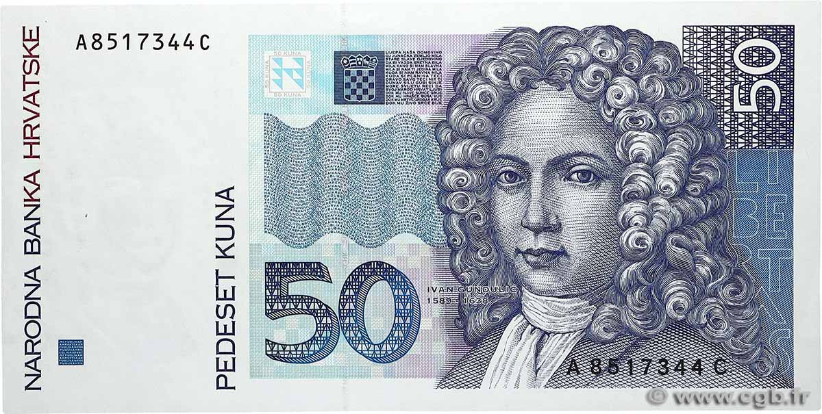 50 Kuna CROATIA  1993 P.31a UNC