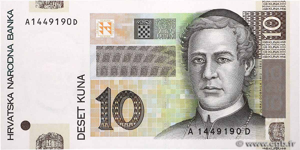 10 Kuna CROATIA  2001 P.38a UNC