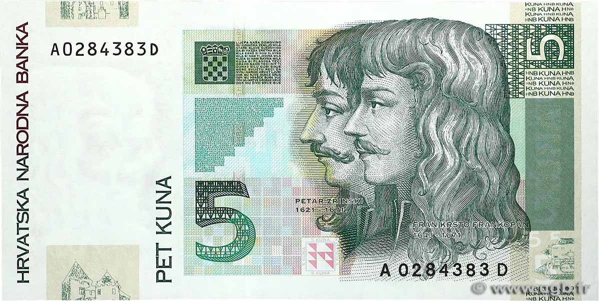 5 Kuna CROATIA  2001 P.37 UNC