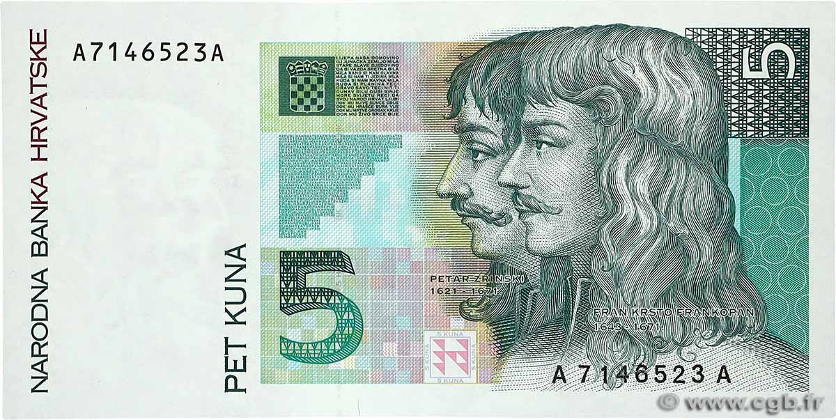 5 Kuna CROATIA  1993 P.28a UNC