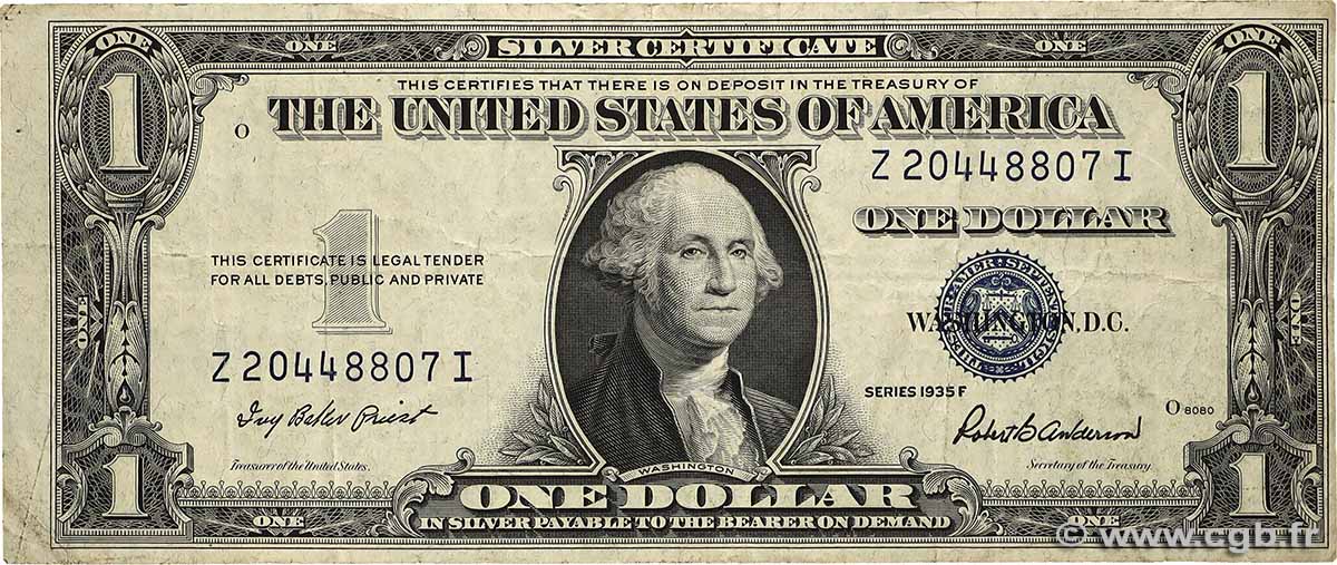 1 Dollar UNITED STATES OF AMERICA  1935 P.416D2f F