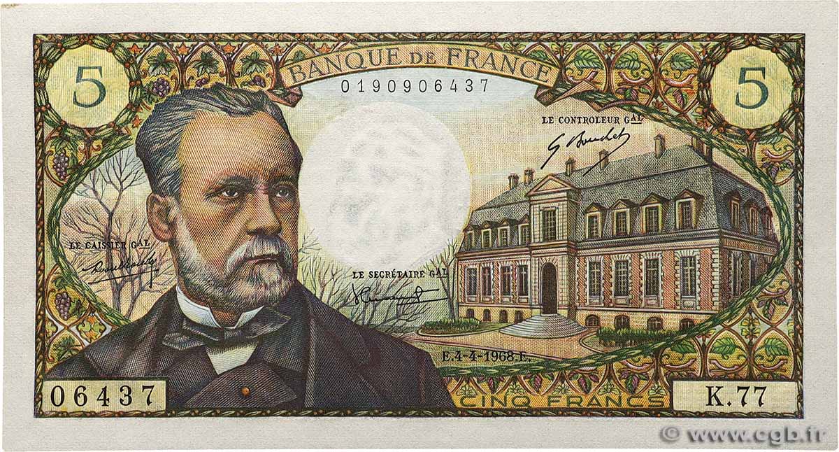 5 Francs PASTEUR FRANCE  1968 F.61.07 AU