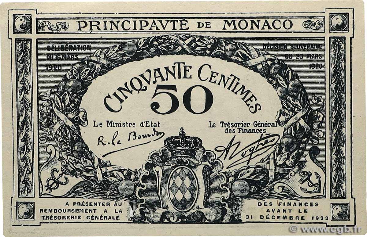 50 Centimes Numéro spécial MONACO  1920 P.03a UNC-