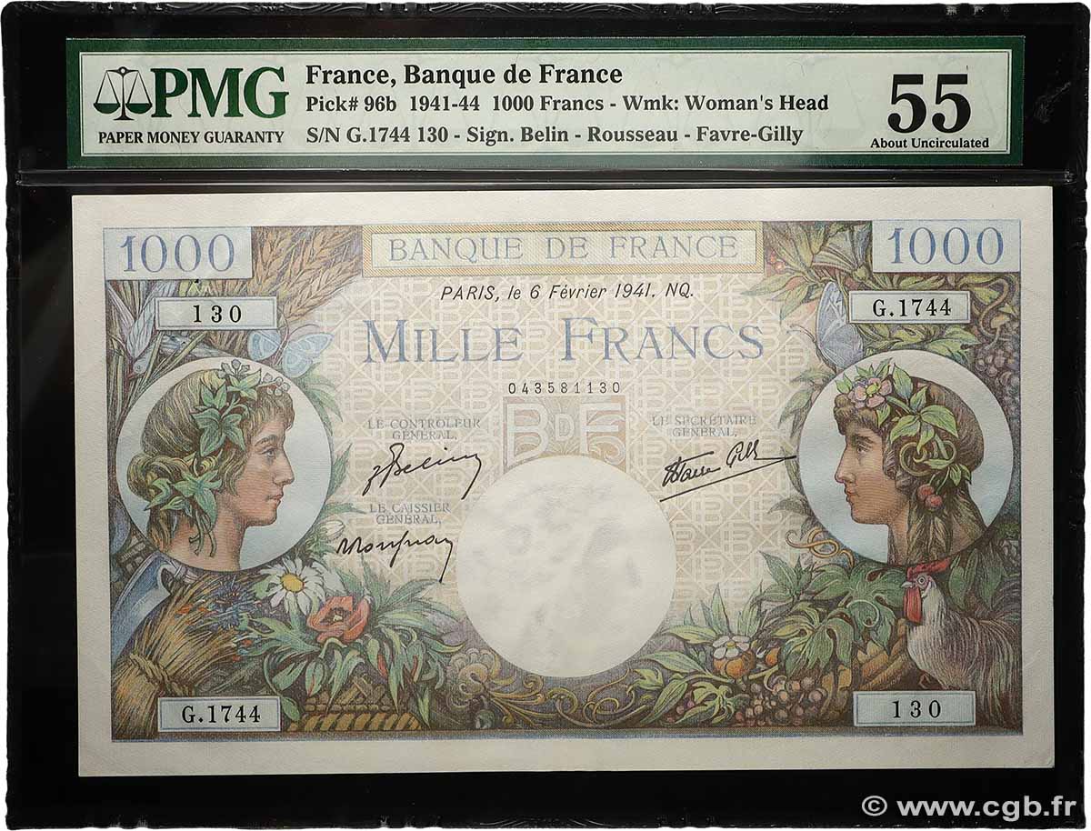 1000 Francs COMMERCE ET INDUSTRIE FRANCE  1941 F.39.04 AU