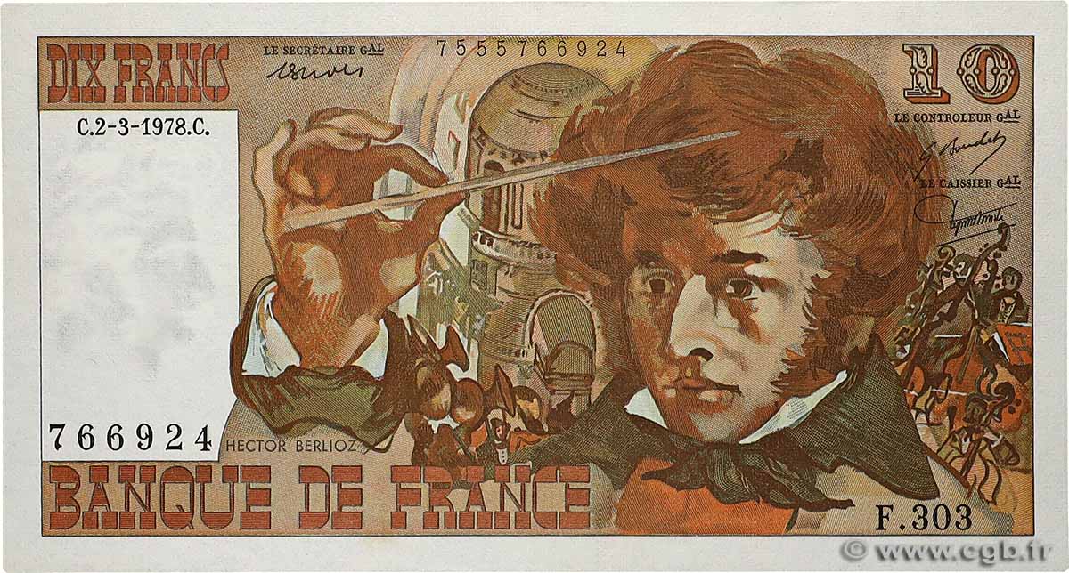 10 Francs BERLIOZ FRANCE  1978 F.63.23 AU