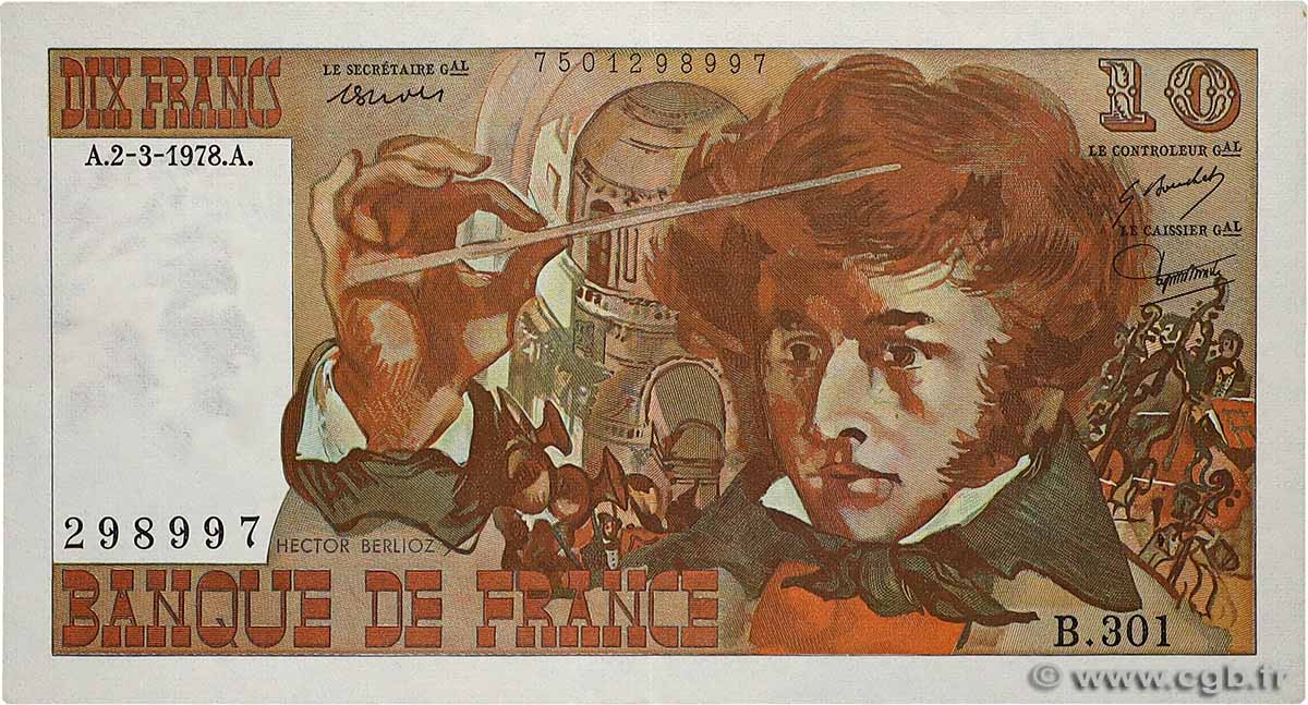 10 Francs BERLIOZ FRANCE  1978 F.63.23 AU