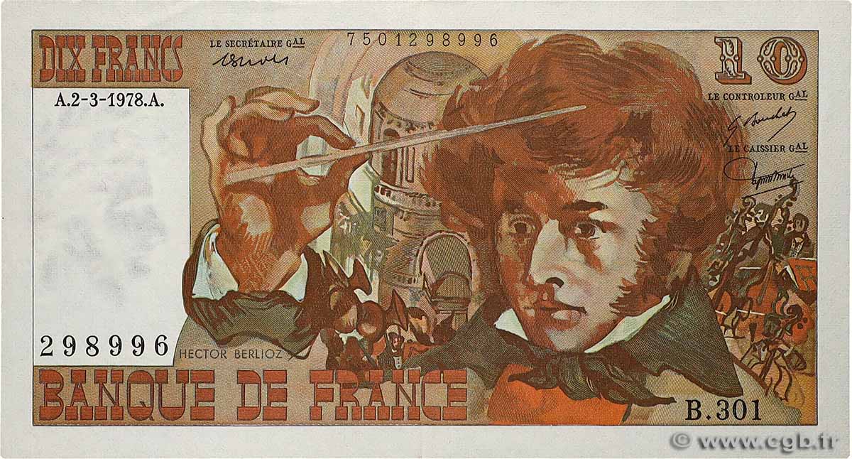 10 Francs BERLIOZ FRANCE  1978 F.63.23 AU