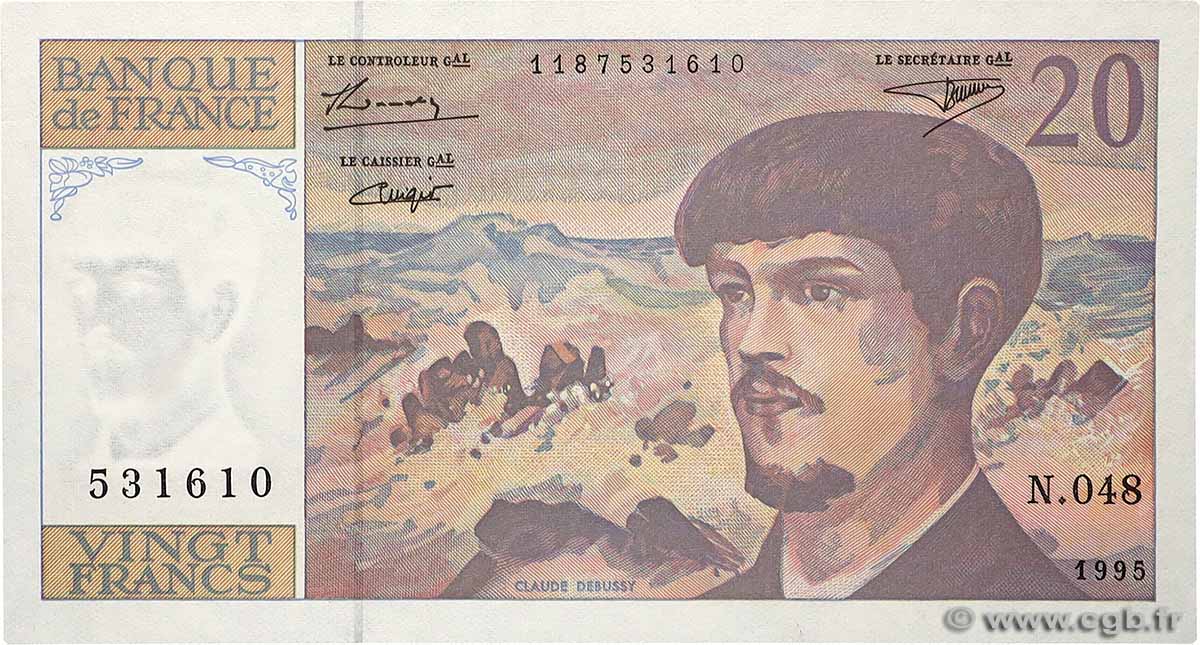 20 Francs DEBUSSY Modifié FRANCE  1995 F.66ter.01 pr.NEUF