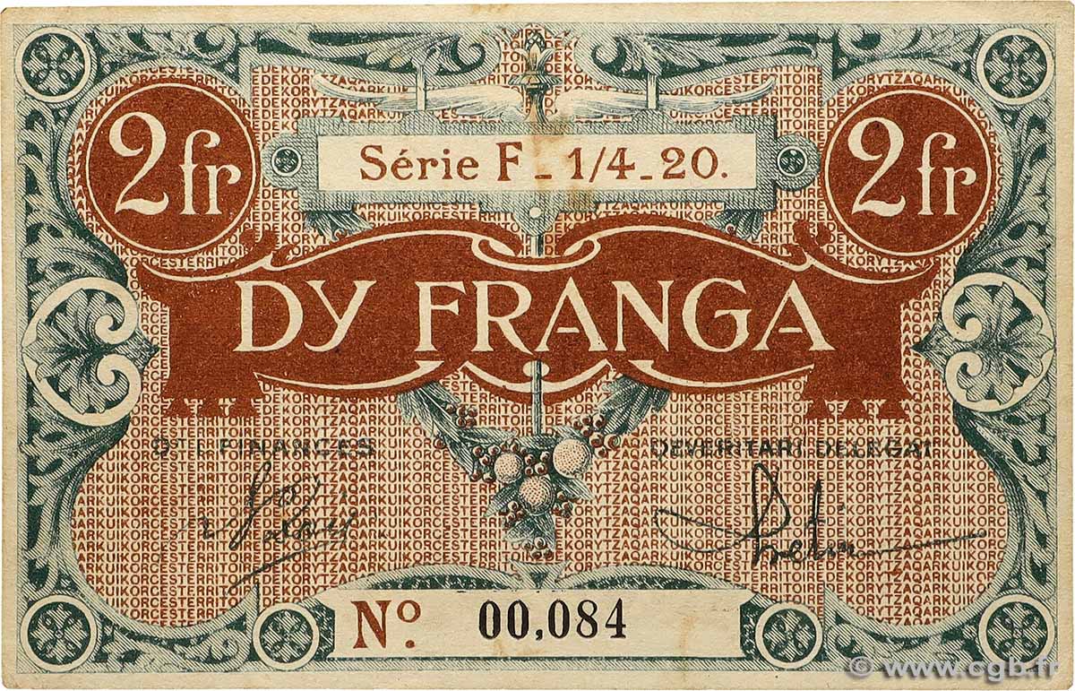 2 Franga ALBANIEN  1920 K.219 fVZ