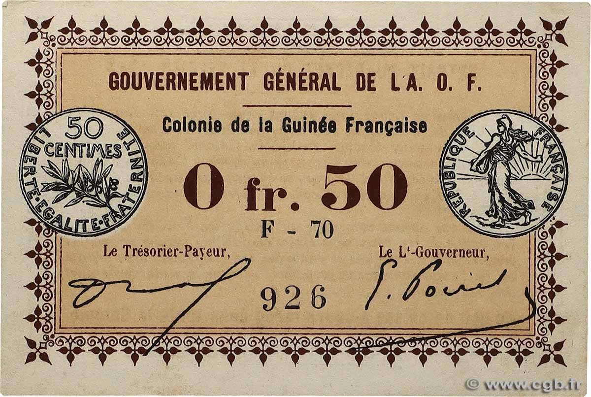 0,50 Franc GUINEA  1917 P.01d UNC-