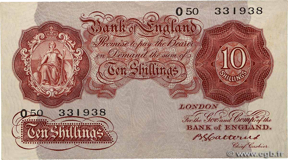 10 Shillings ENGLAND  1929 P.362b VZ+