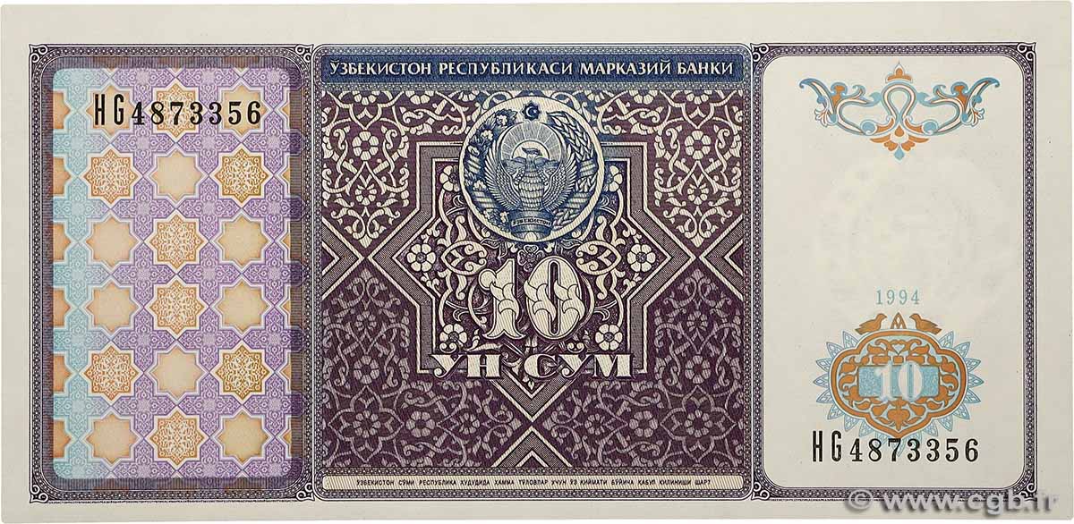 10 Sum UZBEKISTAN  1994 P.76a UNC