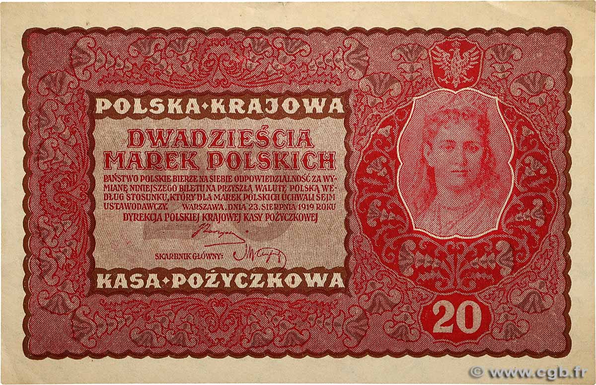 20 Marek POLEN  1919 P.026 VZ+
