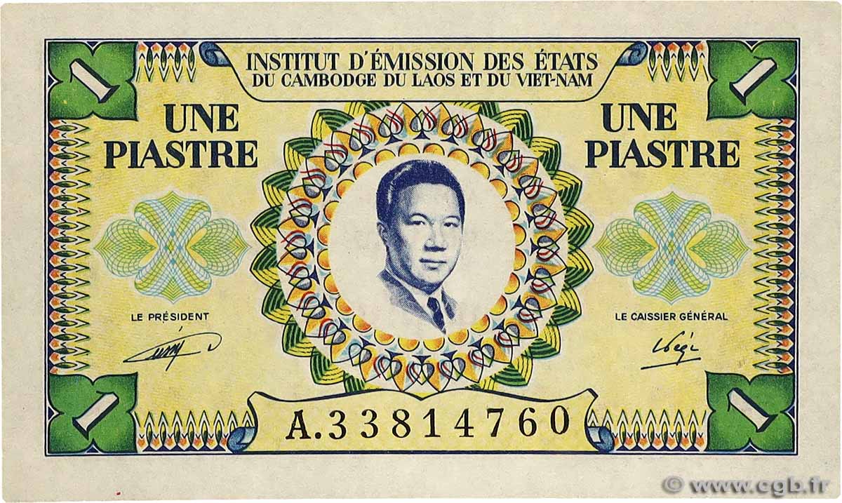 1 Piastre - 1 Dong INDOCHINA  1952 P.104 SC+