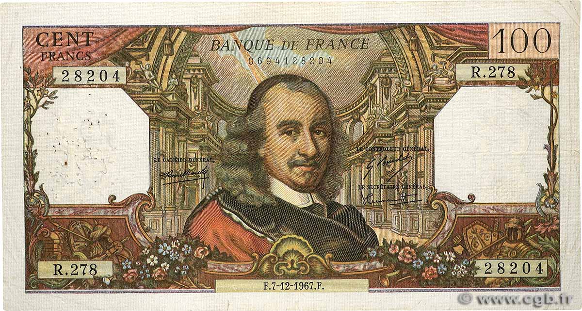 100 Francs CORNEILLE FRANCE  1967 F.65.19 B