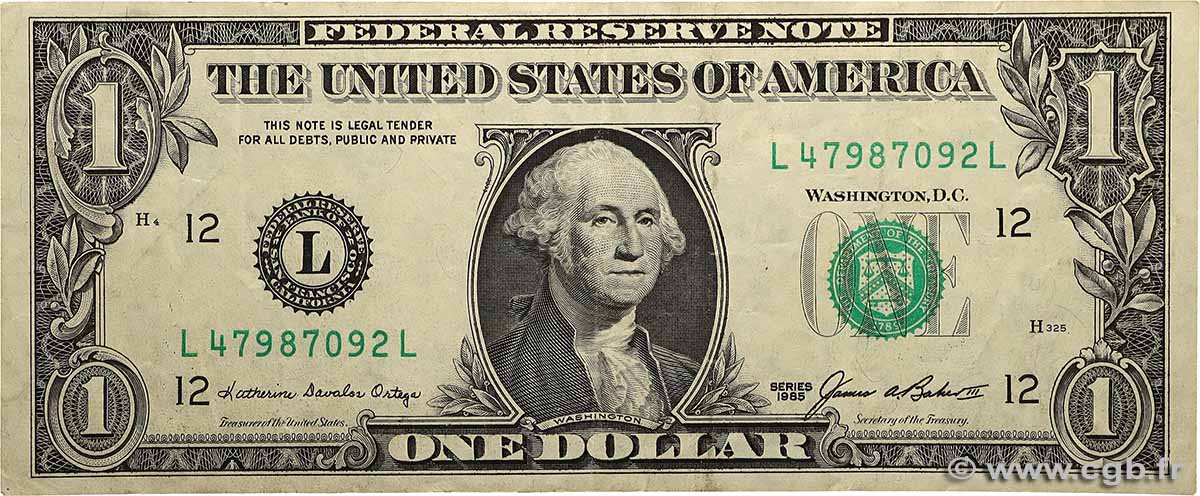 1 Dollar VEREINIGTE STAATEN VON AMERIKA San-Francisco 1985 P.474 S