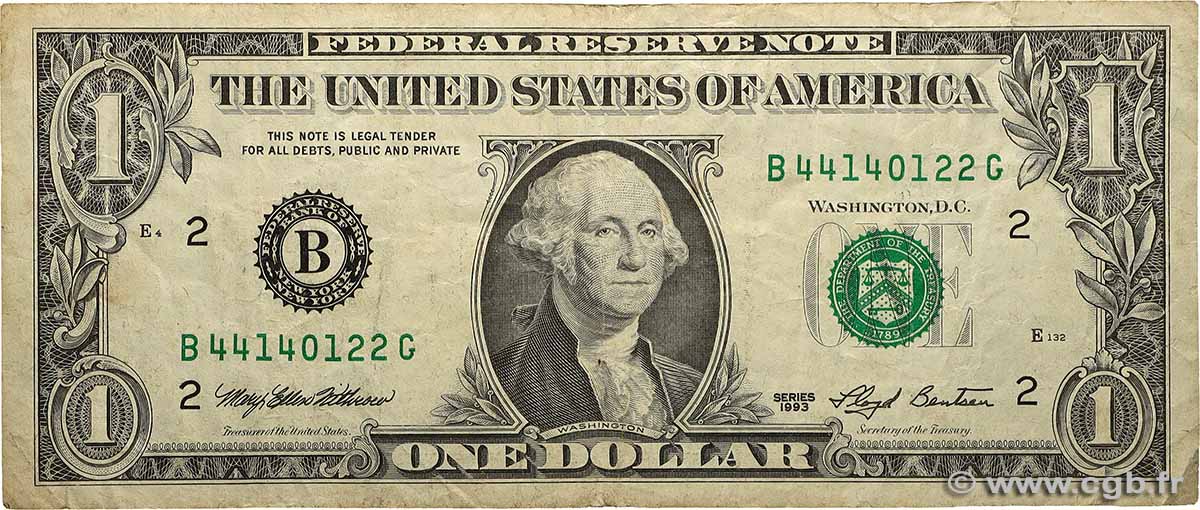 1 Dollar VEREINIGTE STAATEN VON AMERIKA New York 1993 P.490a S