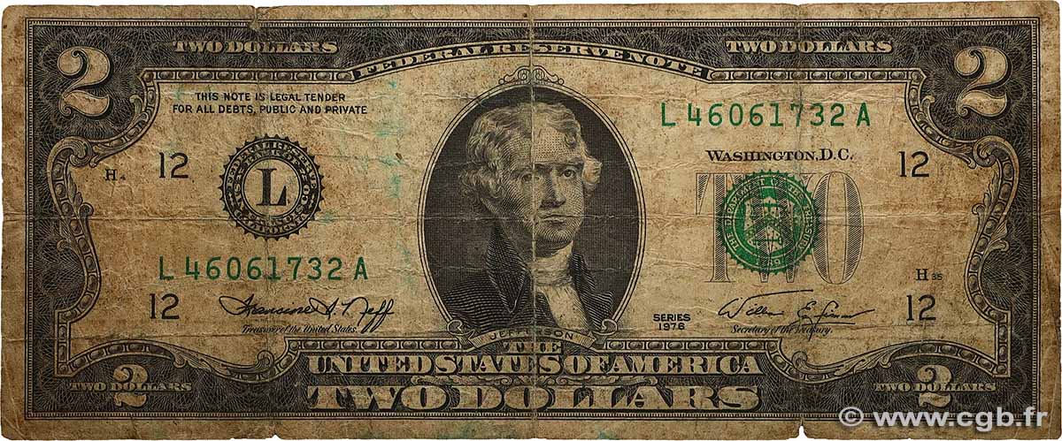 2 Dollars STATI UNITI D&nbsp;AMERICA San Francisco 1976 P.461 B