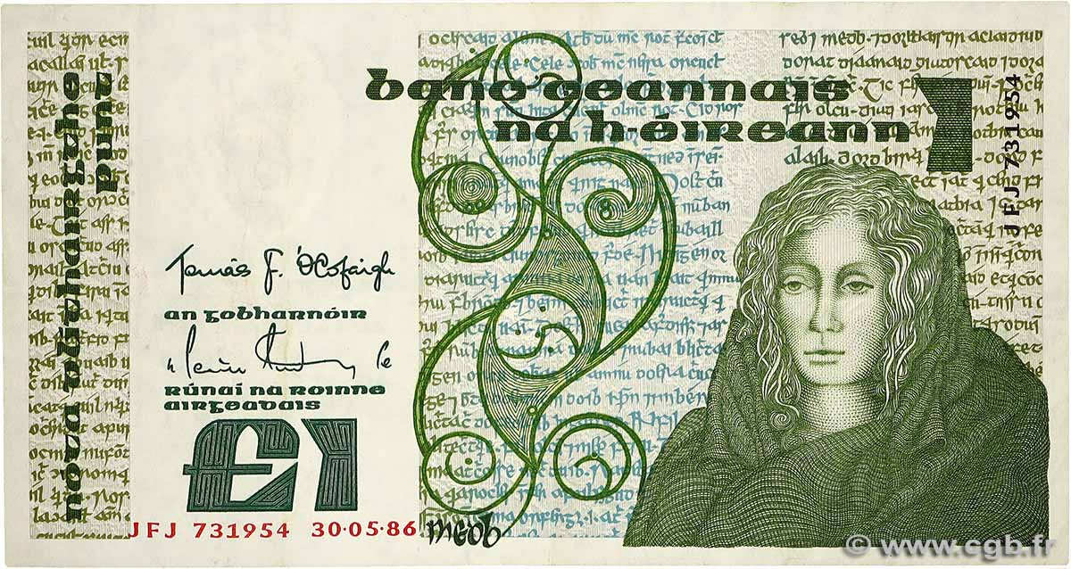 1 Pound IRLANDA  1986 P.070c BB