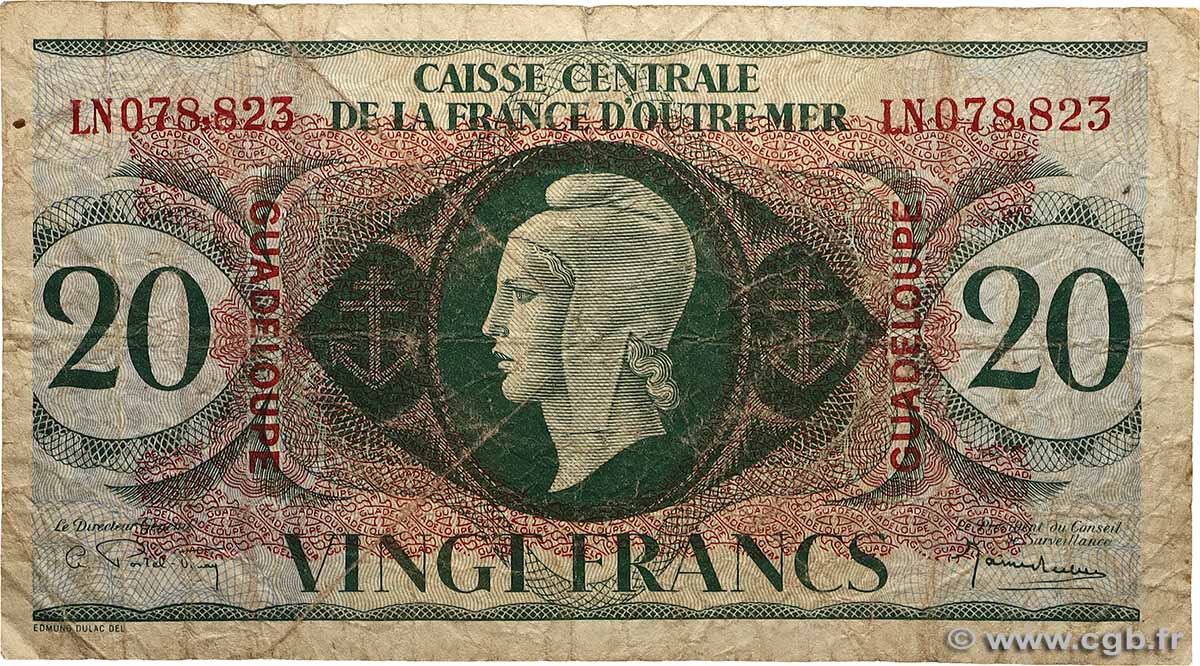20 Francs GUADELOUPE  1944 P.28a SGE