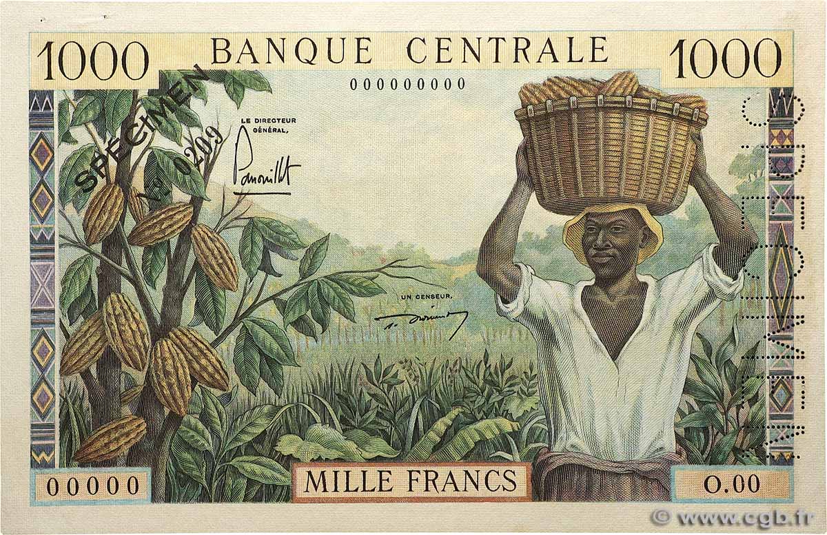 1000 Francs type 1961 Spécimen KAMERUN  1961 A.146aS VZ