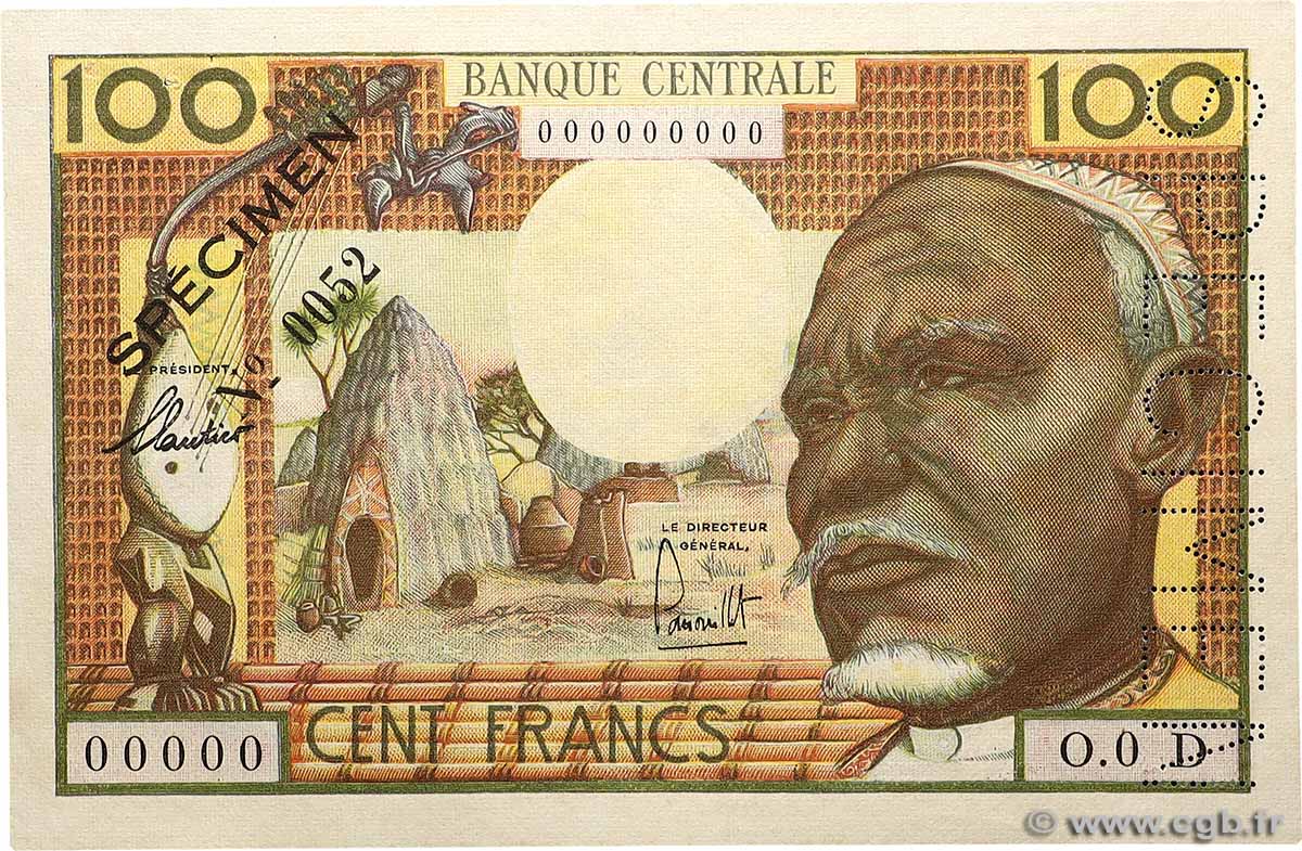 100 Francs type 1962D Spécimen GABON  1963 A.235aS XF